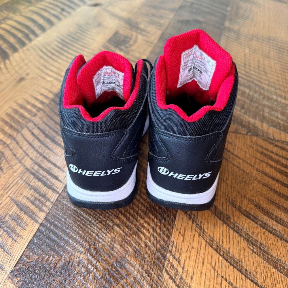 Heelys High Top Sneakers Boys Size 13C Wheeled Youth Black Red Shoes Y2K Skater - Picture 5 of 8